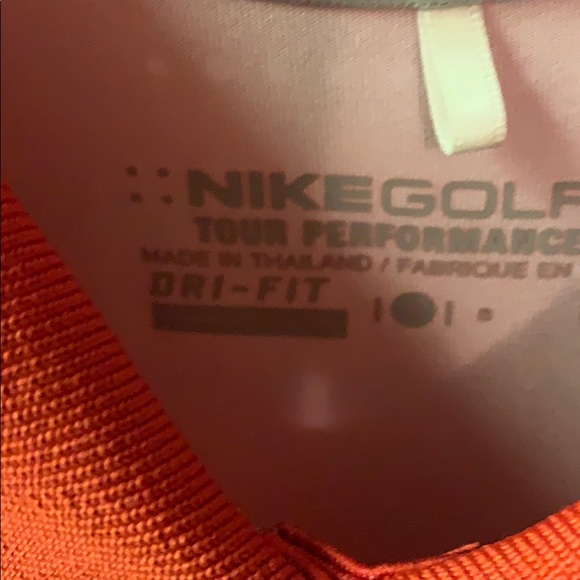 Nike SZ SM Dri-Fit Tour Performance Red Print Polo - Picture 2 of 4